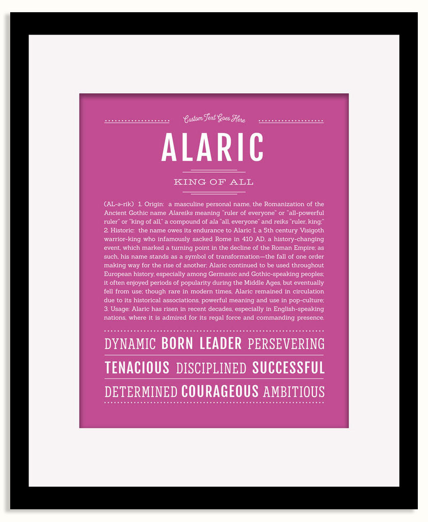Frame Options | Dark Pink | Black Frame, Matted
