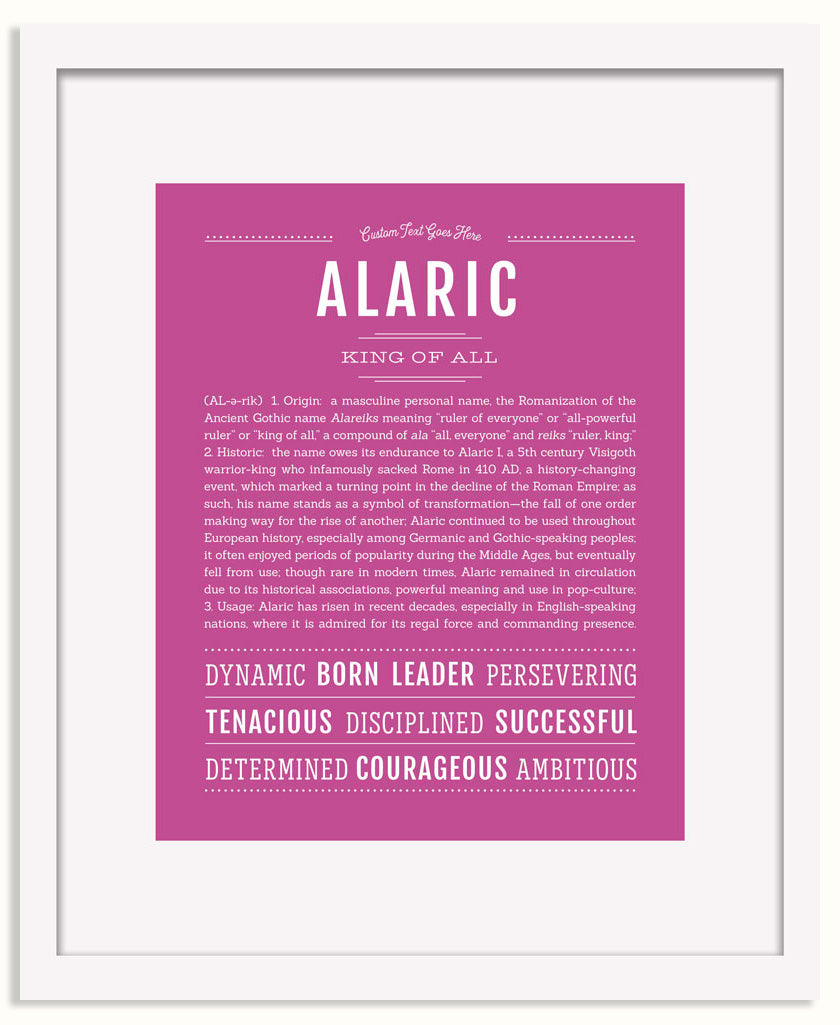 Frame Options | Dark Pink | White Frame, Matted