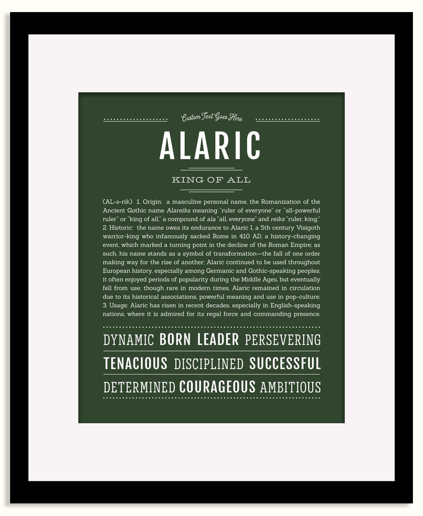 Frame Options | Deep Forest | Black Frame, Matted
