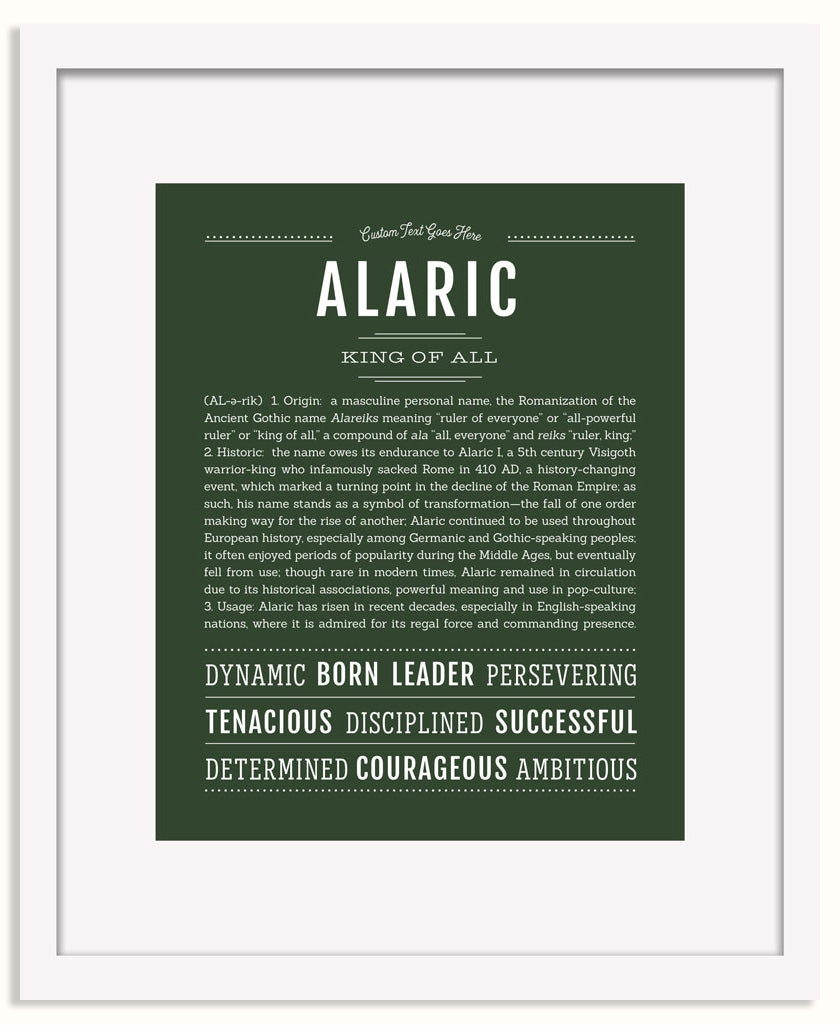 Frame Options | Deep Forest | White Frame, Matted