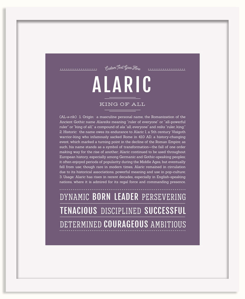 Frame Options | Deep Purple | White Frame, Matted