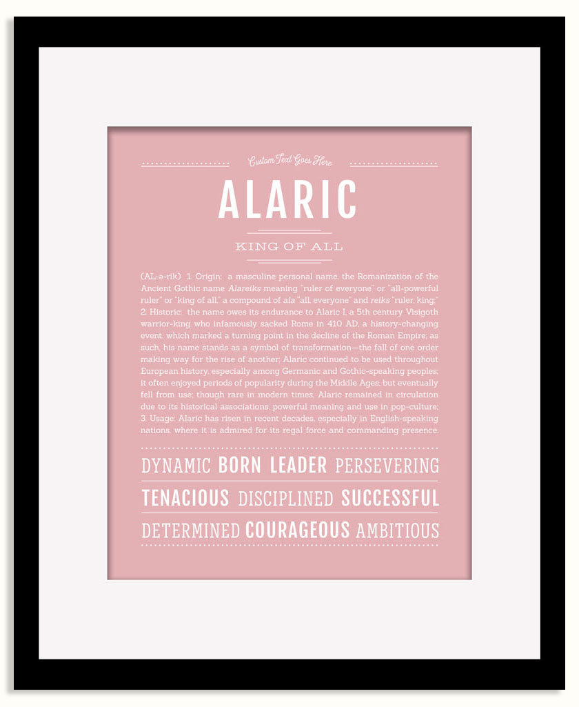 Frame Options | Dusty Rose | Black Frame, Matted