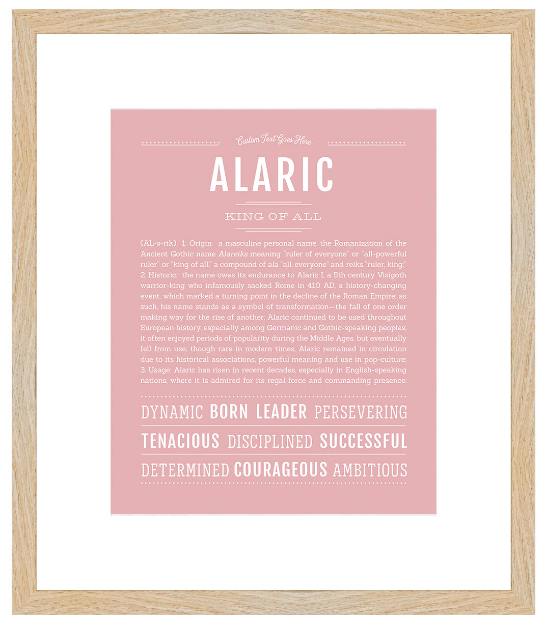 Frame Options | Dusty Rose | Maple Frame, Matted