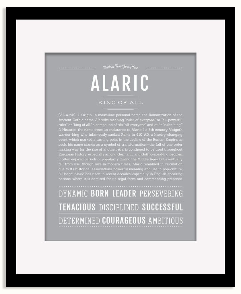 Frame Options | Light Gray | Black Frame, Matted