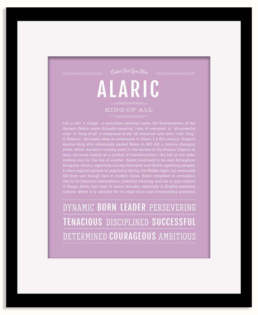 Frame Options | Lilac | Black Frame, Matted