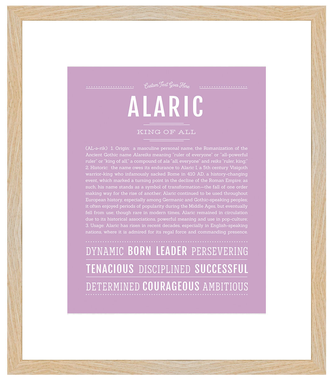 Frame Options | Lilac | Maple Frame, Matted