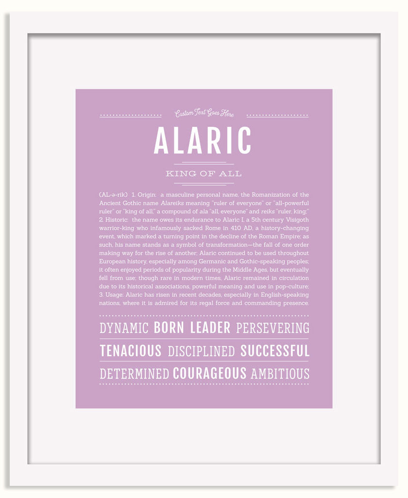 Frame Options | Lilac | White Frame, Matted