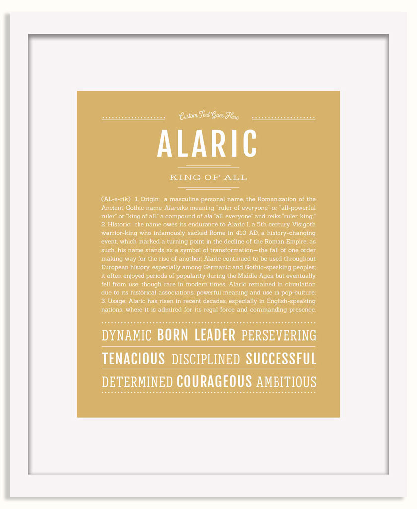 Frame Options | Matte Gold | White Frame, Matted