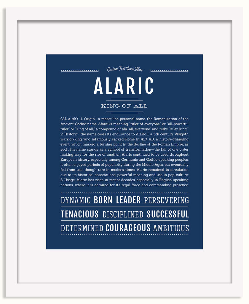 Frame Options | Midnight Blue | White Frame, Matted