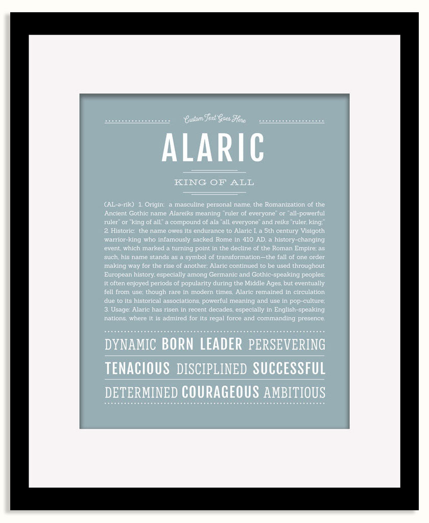 Frame Options | Powder Blue | Black Frame, Matted