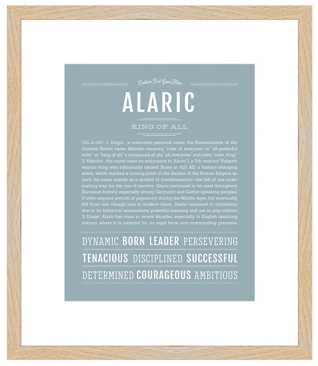 Frame Options | Powder Blue | Maple Frame, Matted
