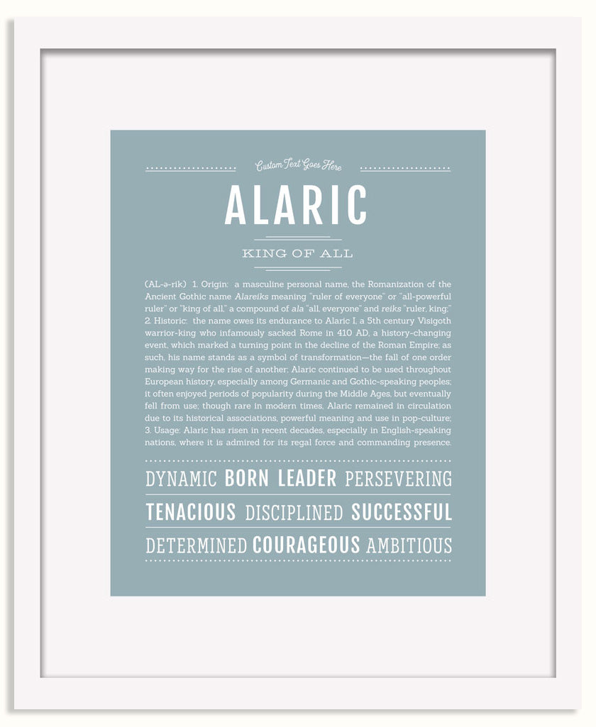 Frame Options | Powder Blue | White Frame, Matted