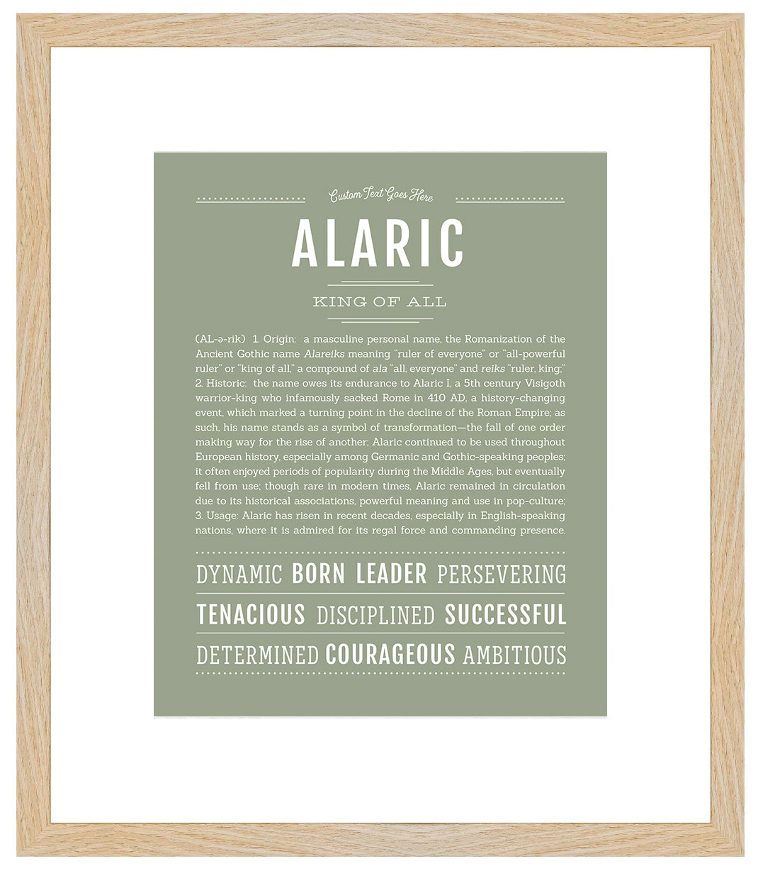 Frame Options | Sage | Maple Frame, Matted