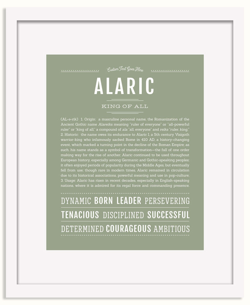 Frame Options | Sage | White Frame, Matted