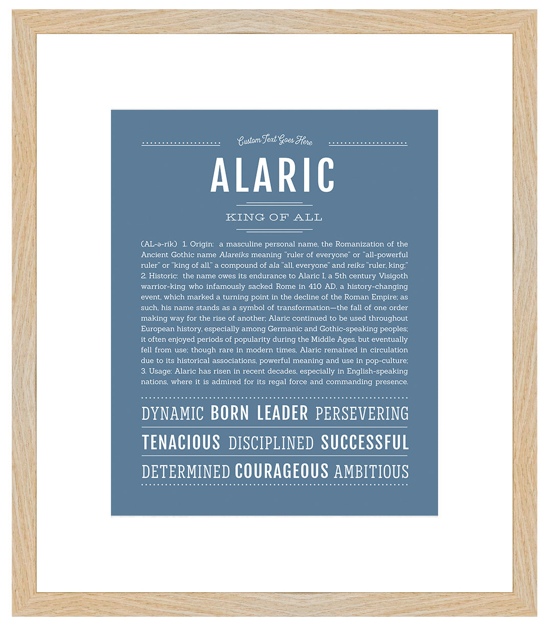 Frame Options | Steele Blue | Maple Frame, Matted