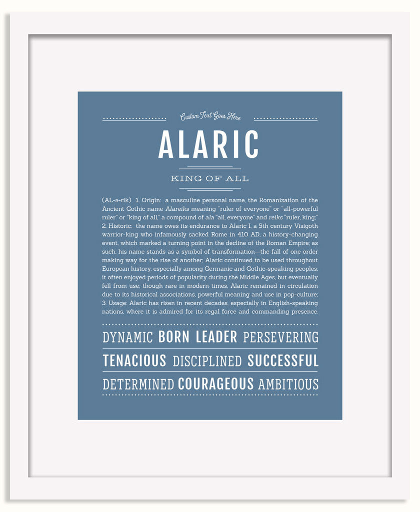 Frame Options | Steele Blue | White Frame, Matted