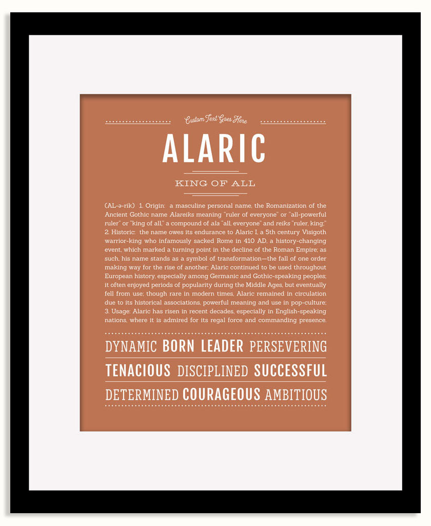 Frame Options | Terra Cotta | Black Frame, Matted