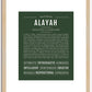 Alayah | Name Art Print