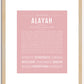 Alayah | Name Art Print