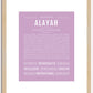 Alayah | Name Art Print