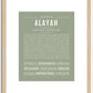 Alayah | Name Art Print