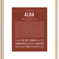 Alba | Name Art Print