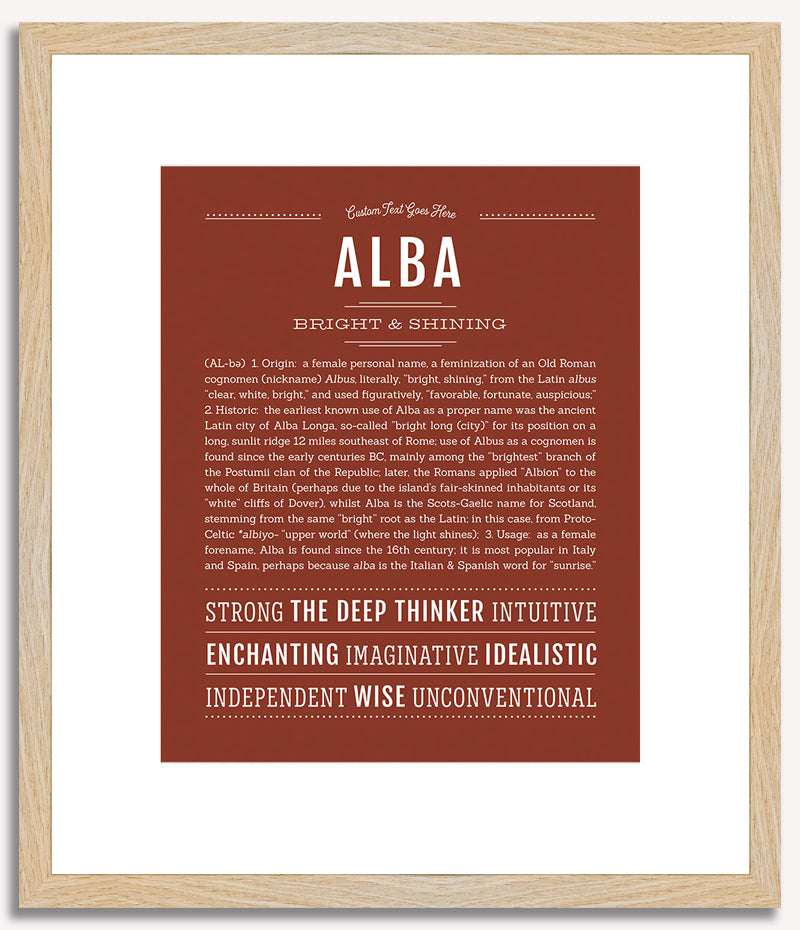 Alba | Name Art Print