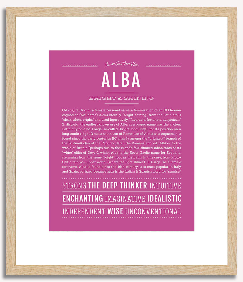 Alba | Name Art Print