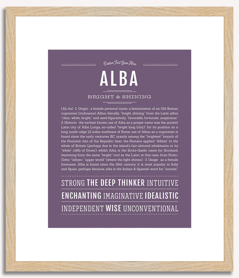 Alba | Name Art Print