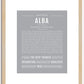 Alba | Name Art Print