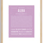 Alba | Name Art Print