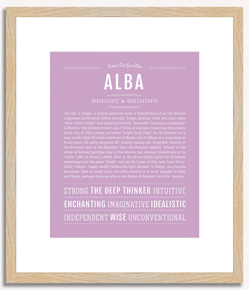 Alba | Name Art Print