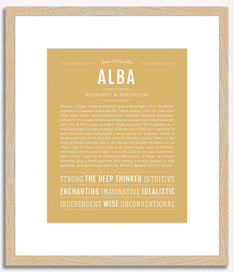 Alba | Name Art Print