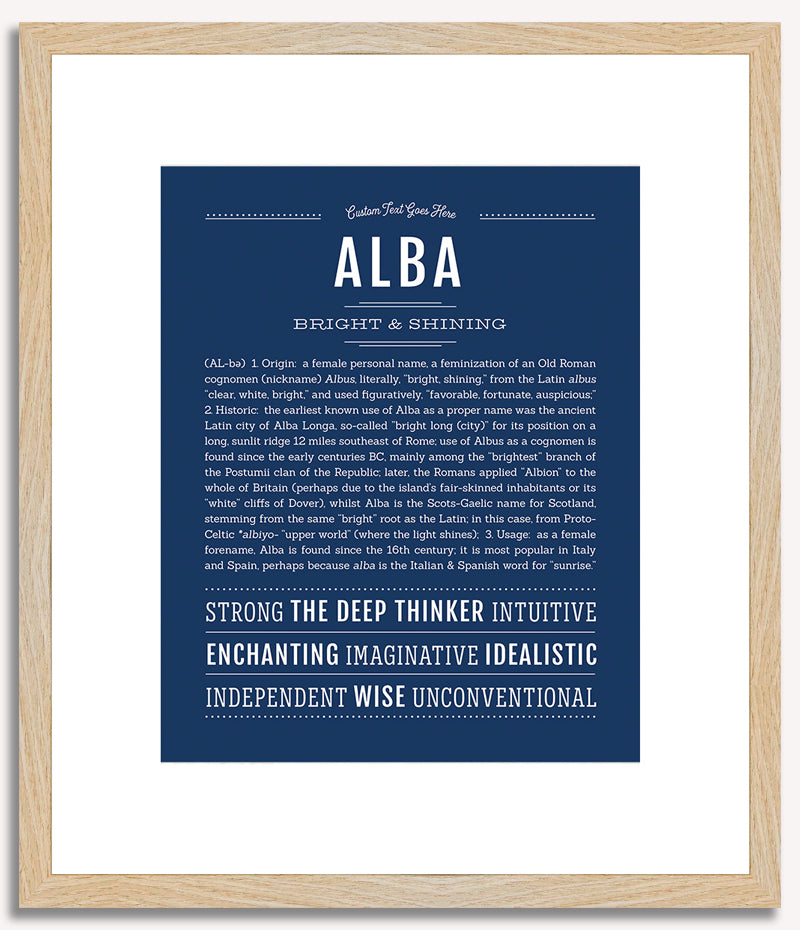 Alba | Name Art Print