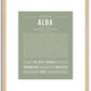 Alba | Name Art Print