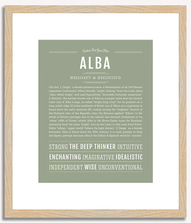 Alba | Name Art Print