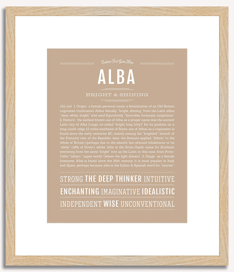 Alba | Name Art Print