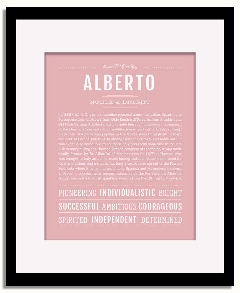 Frame Options | Dusty Rose | Black Frame, Matted