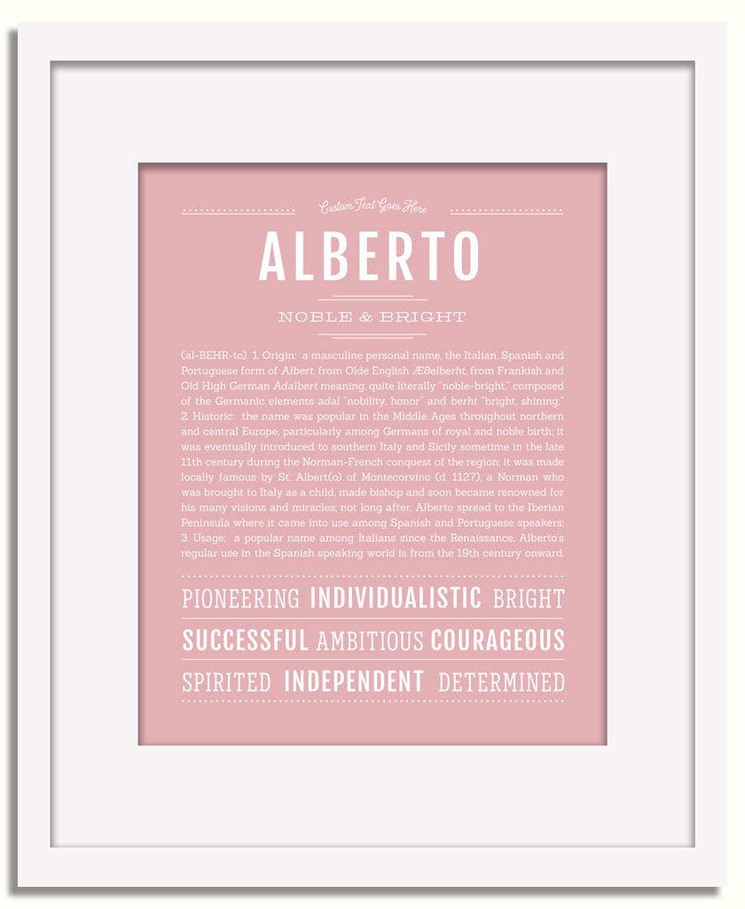 Frame Options | Dusty Rose | White Frame, Matted