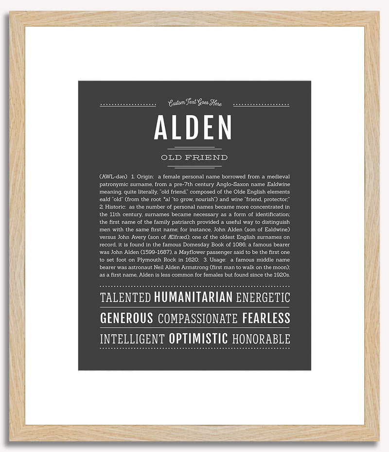 Alden (female) | Name Art Print