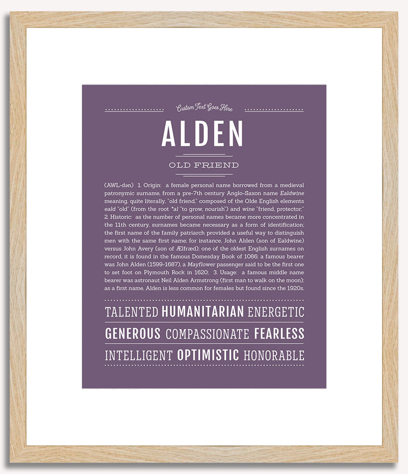 Alden (female) | Name Art Print