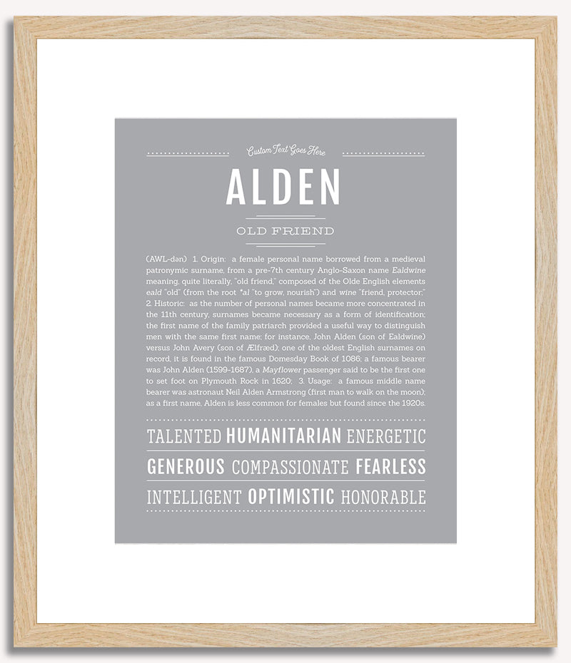 Alden (female) | Name Art Print