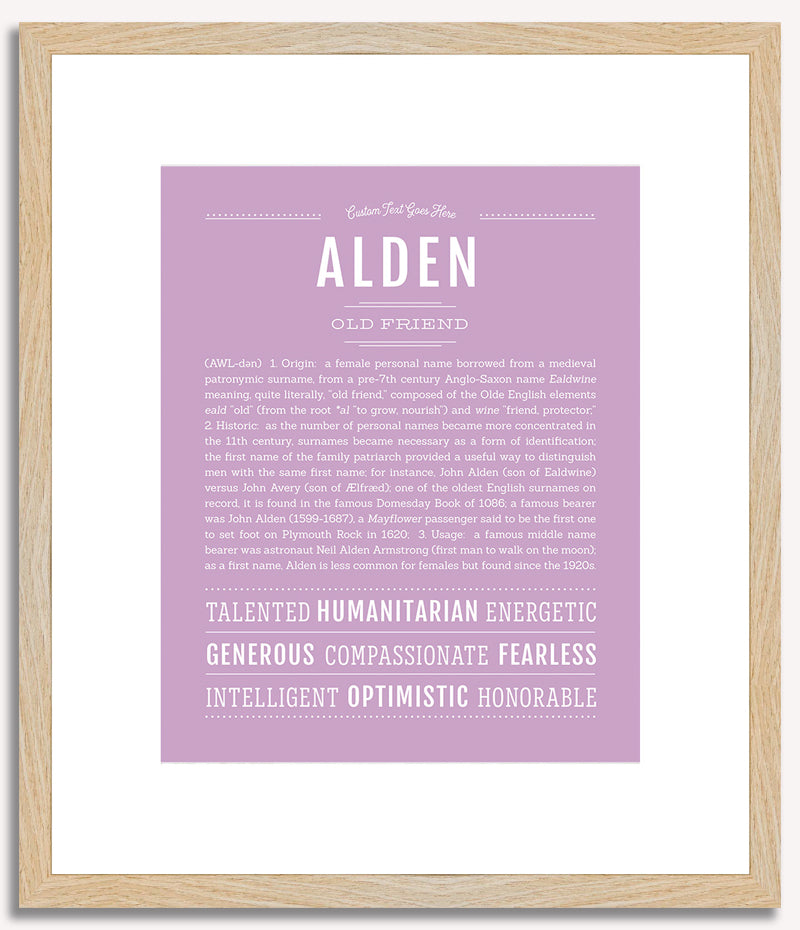 Alden (female) | Name Art Print