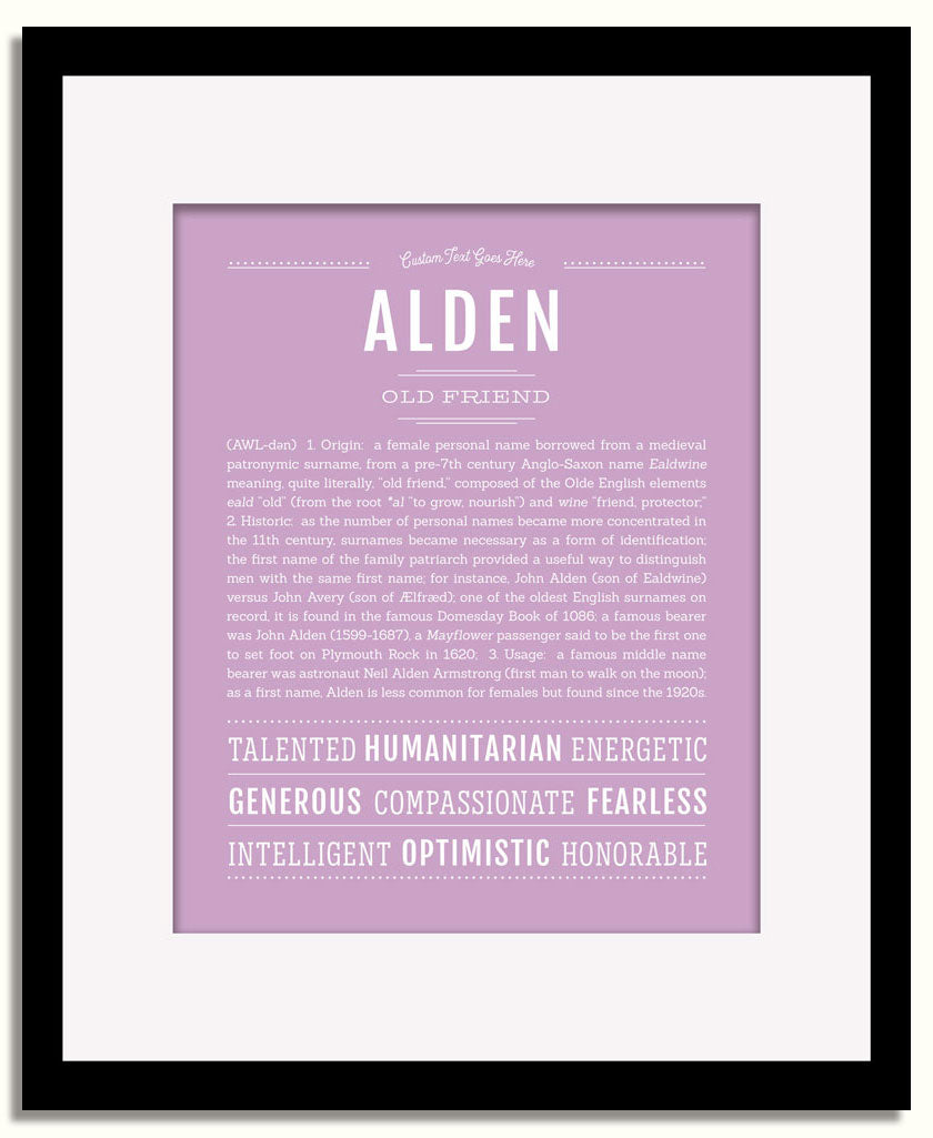 Frame Options | Lilac | Black Frame, Matted