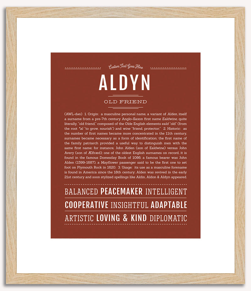 Aldyn | Name Art Print