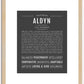 Aldyn | Name Art Print