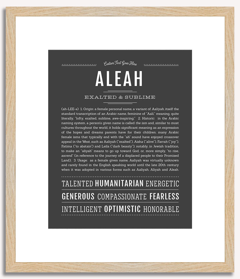 Aleah | Name Art Print