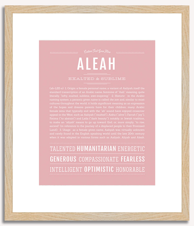 Aleah | Name Art Print