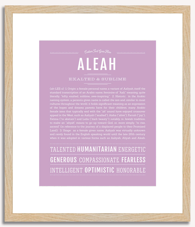 Aleah | Name Art Print