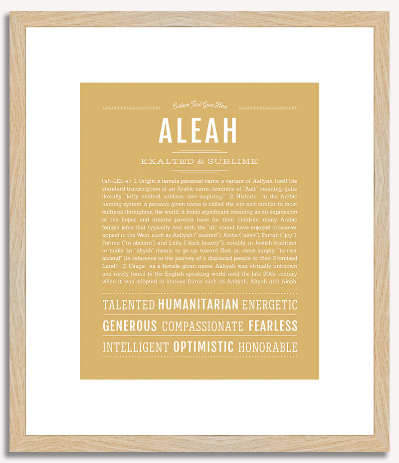 Aleah | Name Art Print